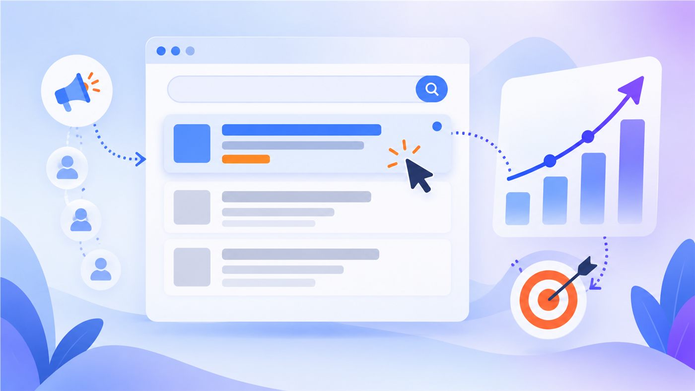 A Google Ads search campaign sending qualified clicks to a Singapore business landing page